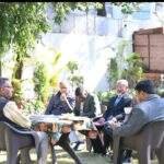 सैन्य धाम के अंतिम चरणों में चल रहे निर्माण कार्यों की समीक्षा करते सैनिक कल्याण मंत्री गणेश जोशी