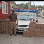 पुलिस चैकिंग में पकड़ी गई भारी मात्रा में अंग्रेजी/देशी शराब