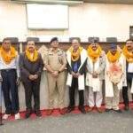 माह मार्च में सेवानिवृत्त होने वाले पुलिस कर्मियों के लिये किया गया विदाई समारोह का आयोजन