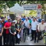 पर्यावरण संकल्प साइकिल रैली” का फ्लैग ऑफ करते कैबिनेट मंत्री गणेश जोशी